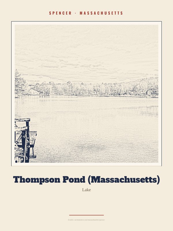 Spencer Thompson Pond (Massachusetts) Landmark Print artwork detail