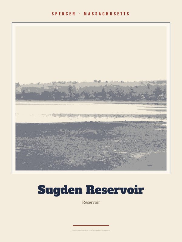 Spencer Sugden Reservoir Landmark Print artwork detail
