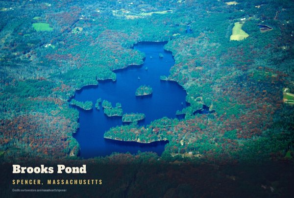 Spencer Brooks Pond Postcard artwork detail
