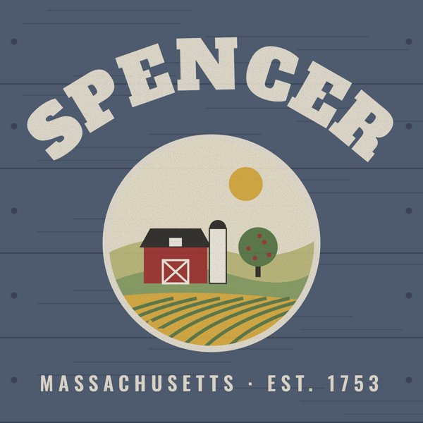 Spencer Hometown Wood Sign artwork detail