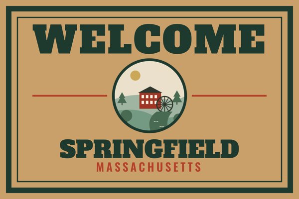Springfield Welcome Doormat artwork detail