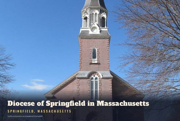 Springfield Diocese of Springfield in Massachusetts Postcard artwork detail