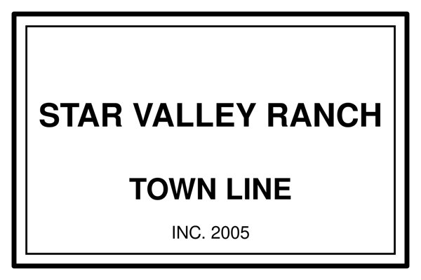 Star Valley Ranch Cork Coaster artwork detail
