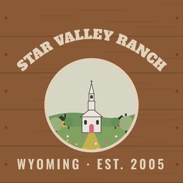 Star Valley Ranch Hometown Wood Sign artwork detail