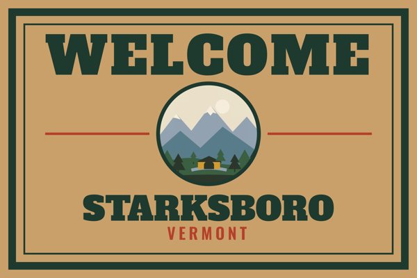 Starksboro Welcome Doormat artwork detail