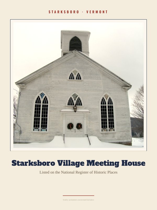 Starksboro Starksboro Village Meeting House Landmark Print artwork detail