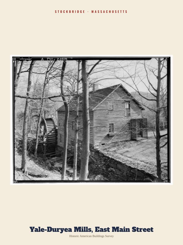 Stockbridge Yale-Duryea Mills, East Main Street Archive Print artwork detail