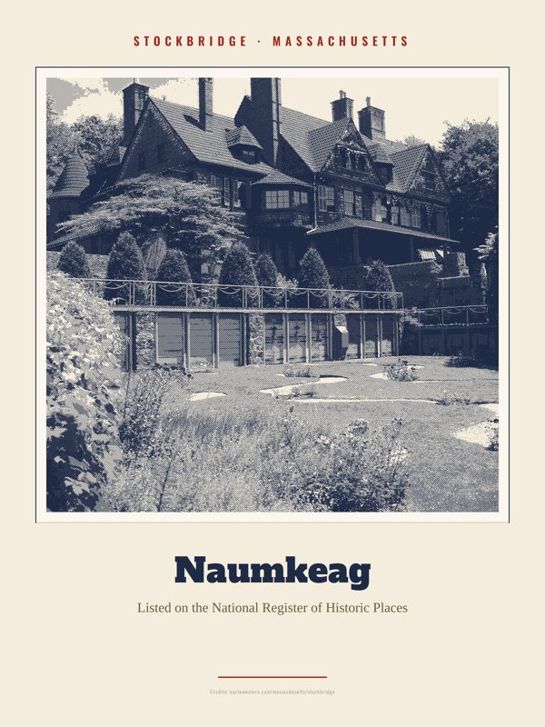 Stockbridge Naumkeag Landmark Print artwork detail