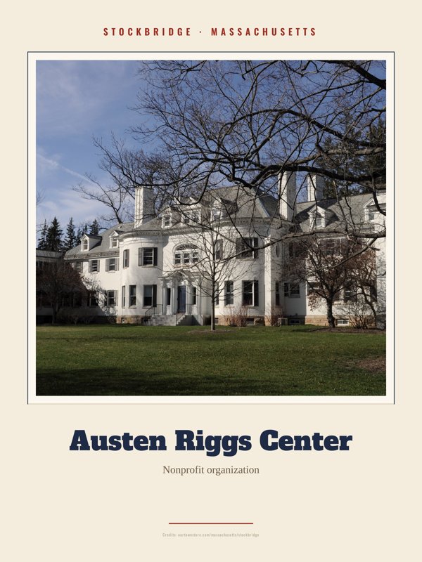 Stockbridge Austen Riggs Center Landmark Print artwork detail