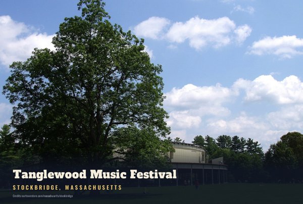 Stockbridge Tanglewood Music Festival Postcard artwork detail