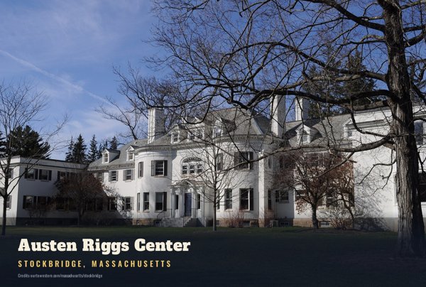 Stockbridge Austen Riggs Center Postcard artwork detail