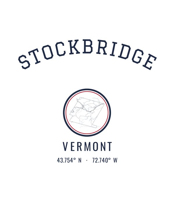 Stockbridge Hometown Ornament artwork detail