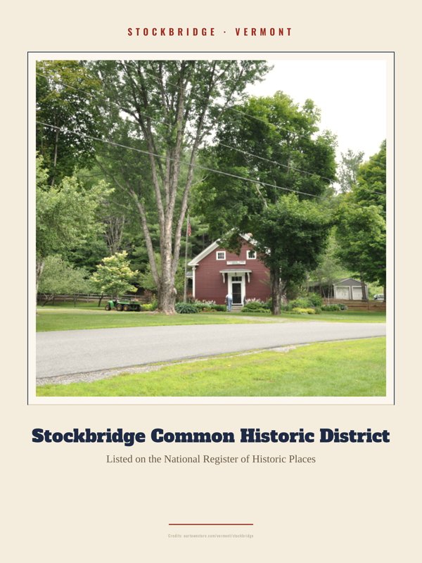Stockbridge Stockbridge Common Historic District Landmark Print artwork detail