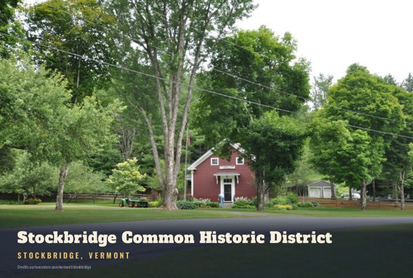 Stockbridge Stockbridge Common Historic District Postcard artwork detail