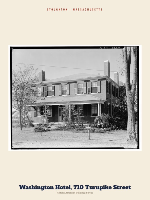 Stoughton Washington Hotel, 710 Turnpike Street Archive Print artwork detail