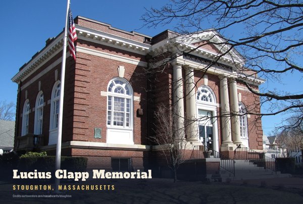 Stoughton Lucius Clapp Memorial Postcard artwork detail