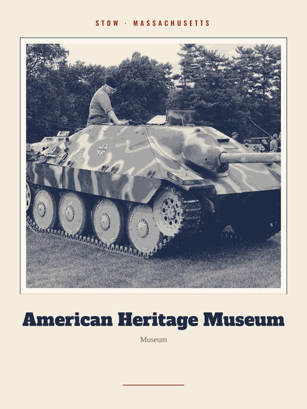 Stow American Heritage Museum Landmark Print artwork detail
