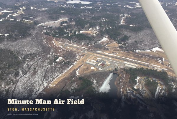 Stow Minute Man Air Field Postcard artwork detail