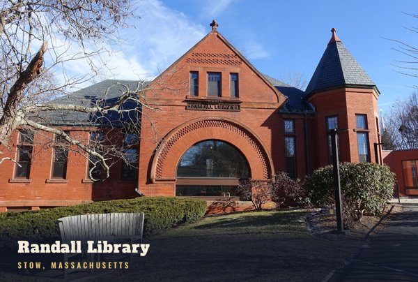 Stow Randall Library Postcard artwork detail