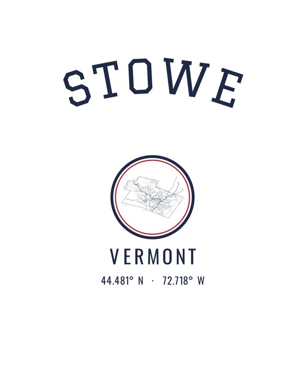 Stowe Hometown Ornament artwork detail
