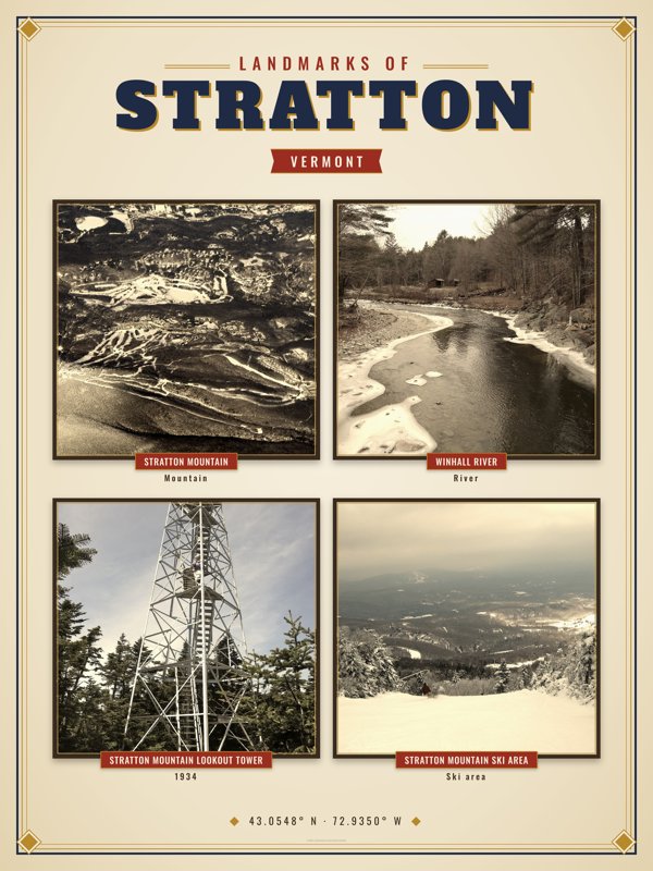 Stratton Landmarks Photo Poster artwork detail