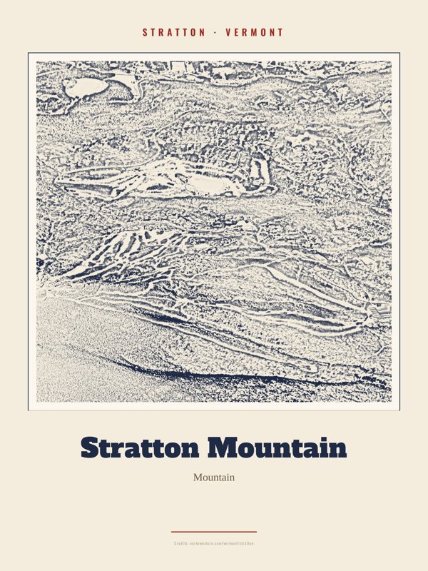 Stratton Stratton Mountain Landmark Print artwork detail