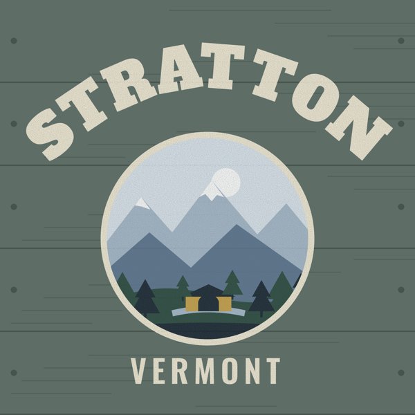 Stratton Hometown Wood Sign artwork detail