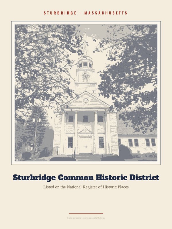 Sturbridge Sturbridge Common Historic District Landmark Print artwork detail