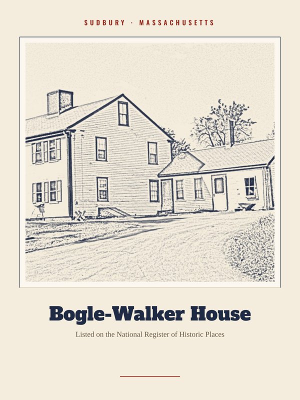 Sudbury Bogle-Walker House Landmark Print artwork detail