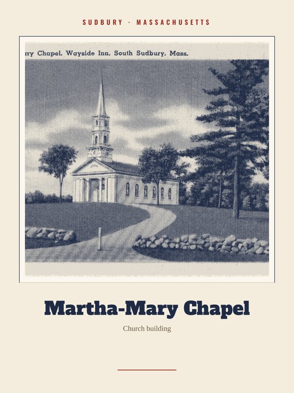 Sudbury Martha-Mary Chapel Landmark Print artwork detail