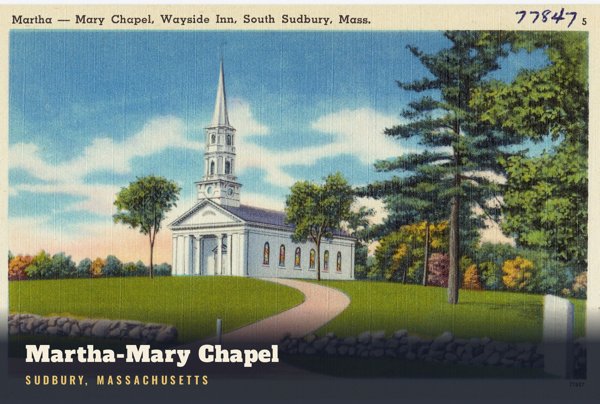Sudbury Martha-Mary Chapel Postcard artwork detail