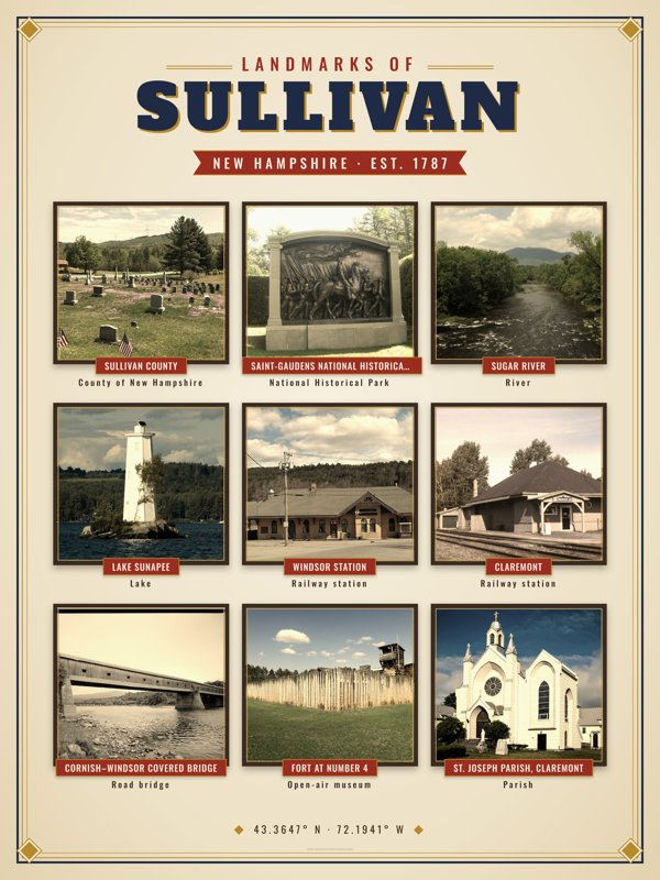 Sullivan Landmarks Photo Poster artwork detail
