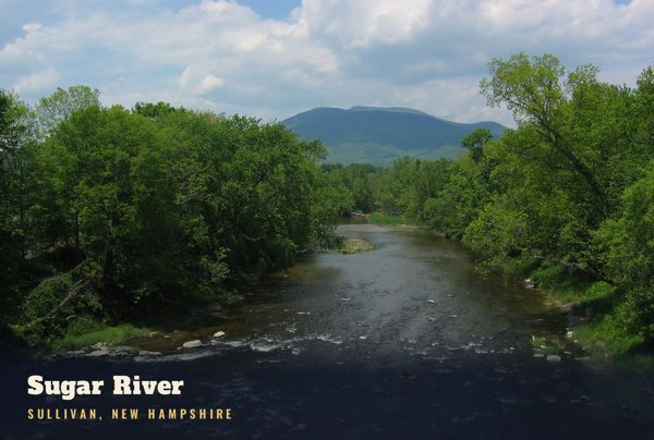 Sullivan Sugar River Postcard artwork detail