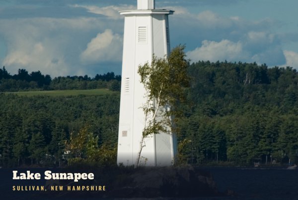 Sullivan Lake Sunapee Postcard artwork detail