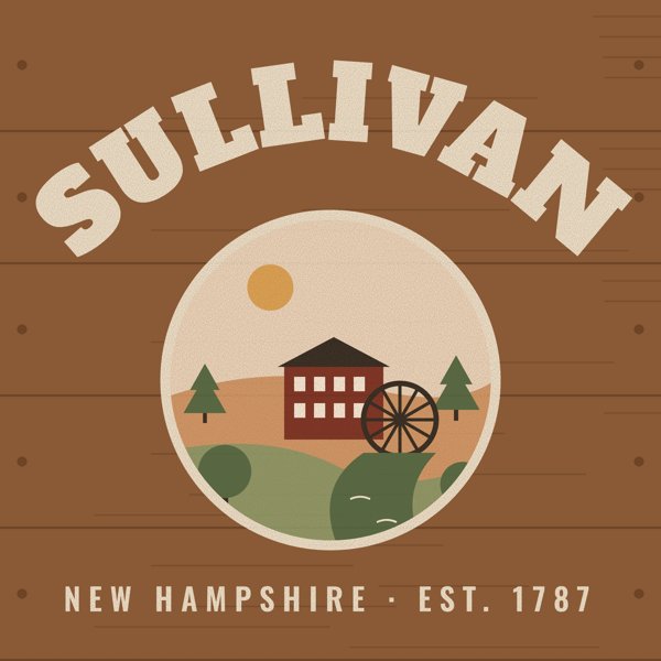 Sullivan Hometown Wood Sign artwork detail