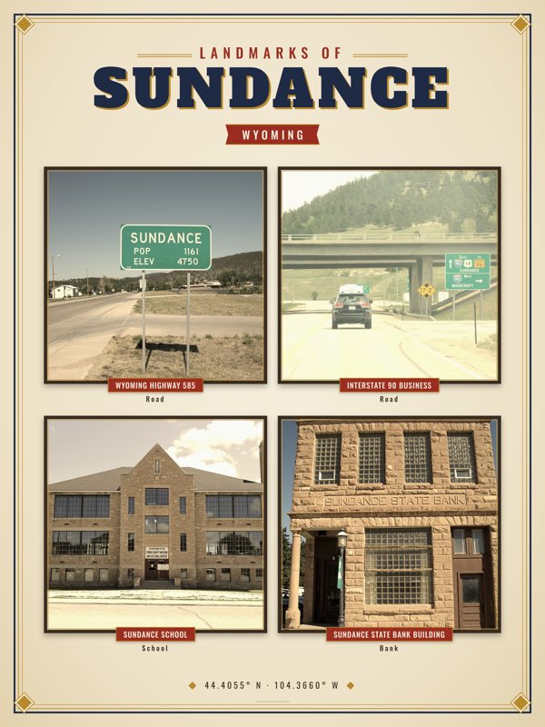 Sundance Landmarks Photo Poster artwork detail