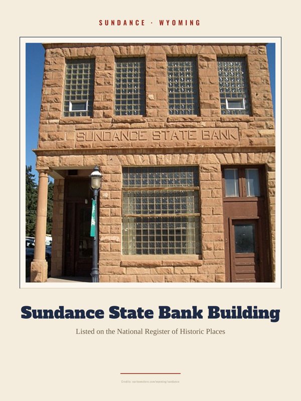 Sundance Sundance State Bank Building Landmark Print artwork detail