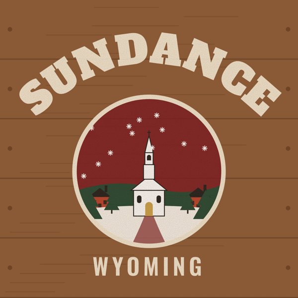 Sundance Hometown Wood Sign artwork detail