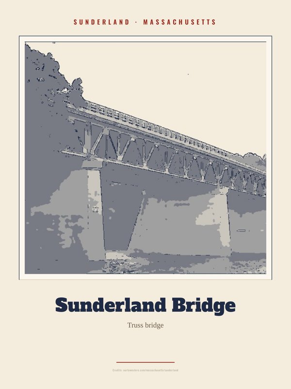 Sunderland Sunderland Bridge Landmark Print artwork detail
