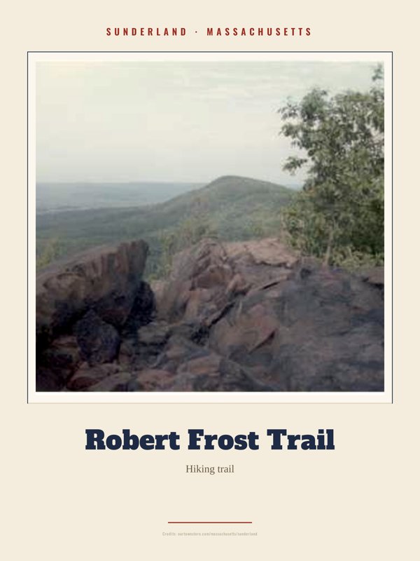 Sunderland Robert Frost Trail Landmark Print artwork detail