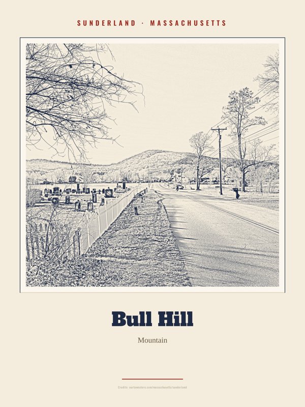 Sunderland Bull Hill Landmark Print artwork detail