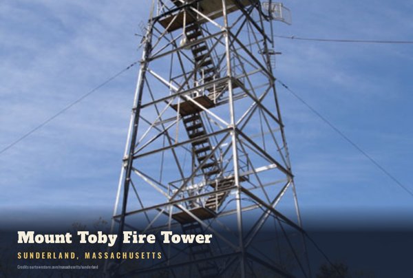 Sunderland Mount Toby Fire Tower Postcard artwork detail