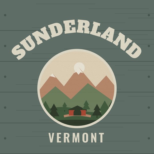 Sunderland Hometown Wood Sign artwork detail