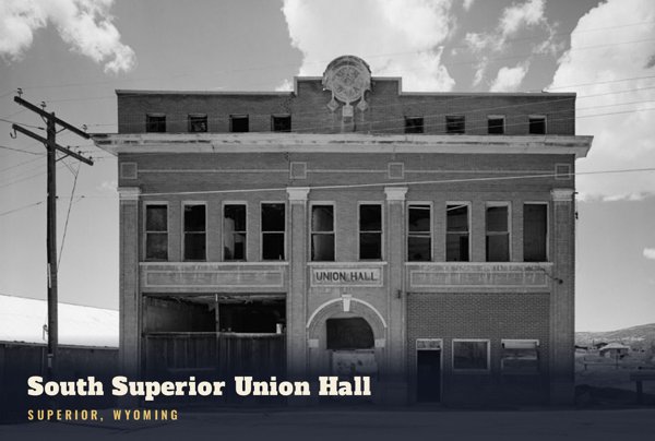 Superior South Superior Union Hall Postcard artwork detail
