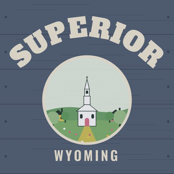 Superior Hometown Wood Sign artwork detail