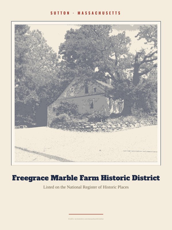 Sutton Freegrace Marble Farm Historic District Landmark Print artwork detail