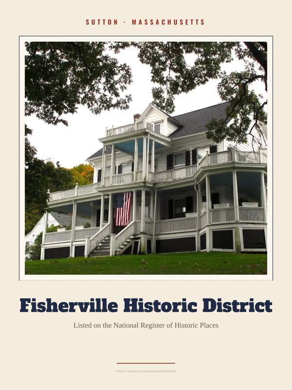 Sutton Fisherville Historic District Landmark Print artwork detail