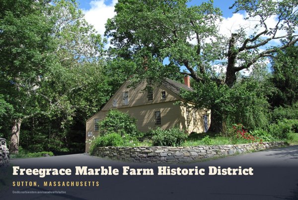 Sutton Freegrace Marble Farm Historic District Postcard artwork detail