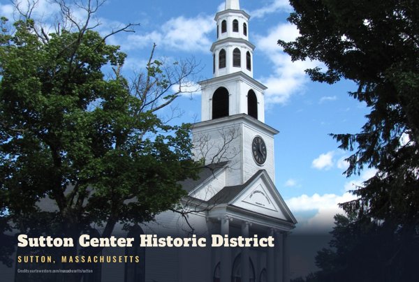 Sutton Sutton Center Historic District Postcard artwork detail