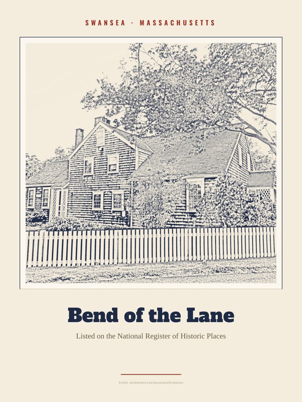 Swansea Bend of the Lane Landmark Print artwork detail